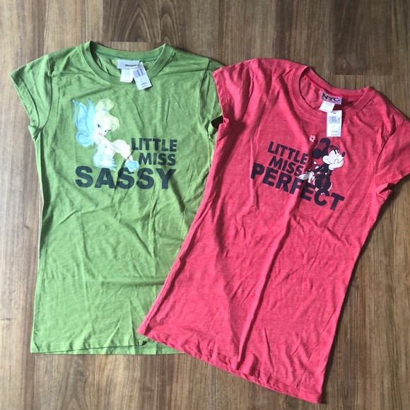Disney Tops - Disney Tinkerbell & Minnie Tees Size Large NWT